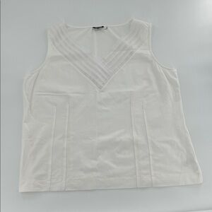 NIC+ZOE White Sleeveless Blouse breezy resort lightweight casual base layer 2X